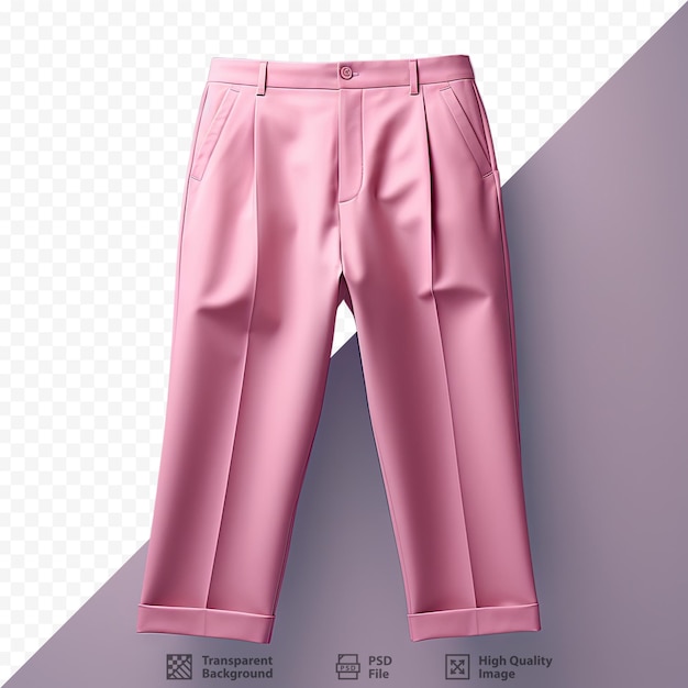 Uma calça rosa com a palavra dia na parte inferior.