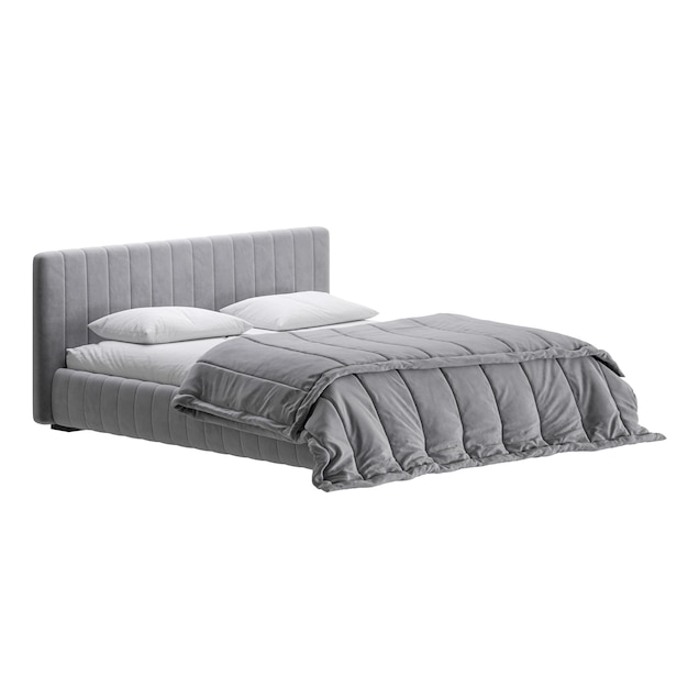 Uma cama de design colorido cama sem fundo design diferente png fundo branco isolado modelo 3d abstrato