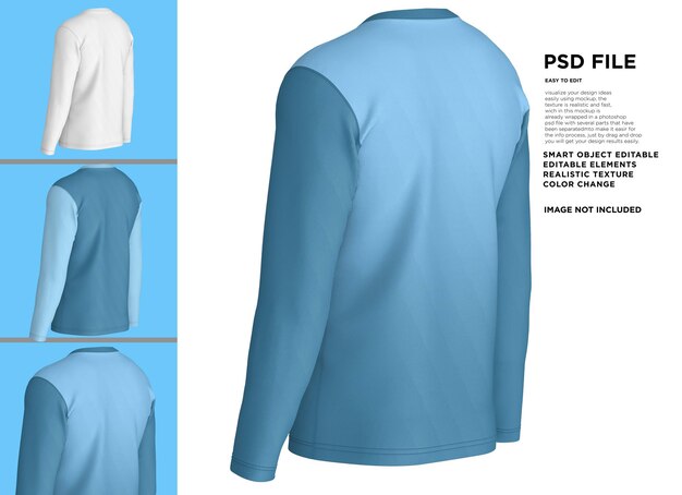 PSD uma camisa azul com o título psd nele