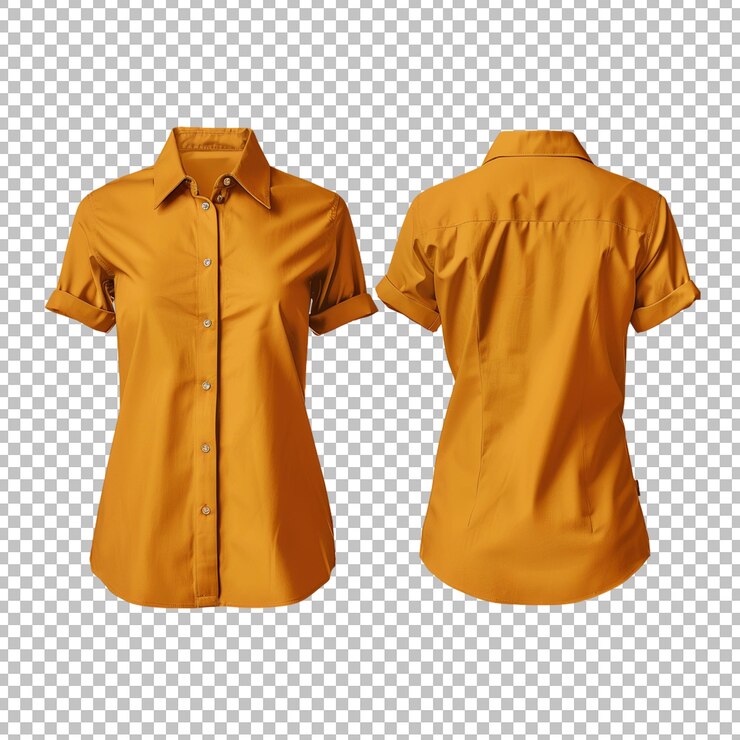 PSD uma camisa marrom com um colarinho que diz "t-shirt"