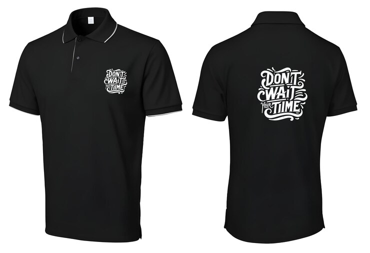 PSD uma camisa preta com as palavras " não pare, não nada ".