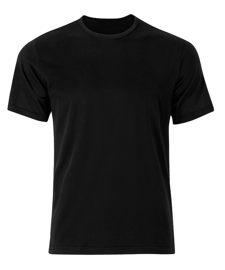 PSD uma camisa preta com um logotipo branco na frente