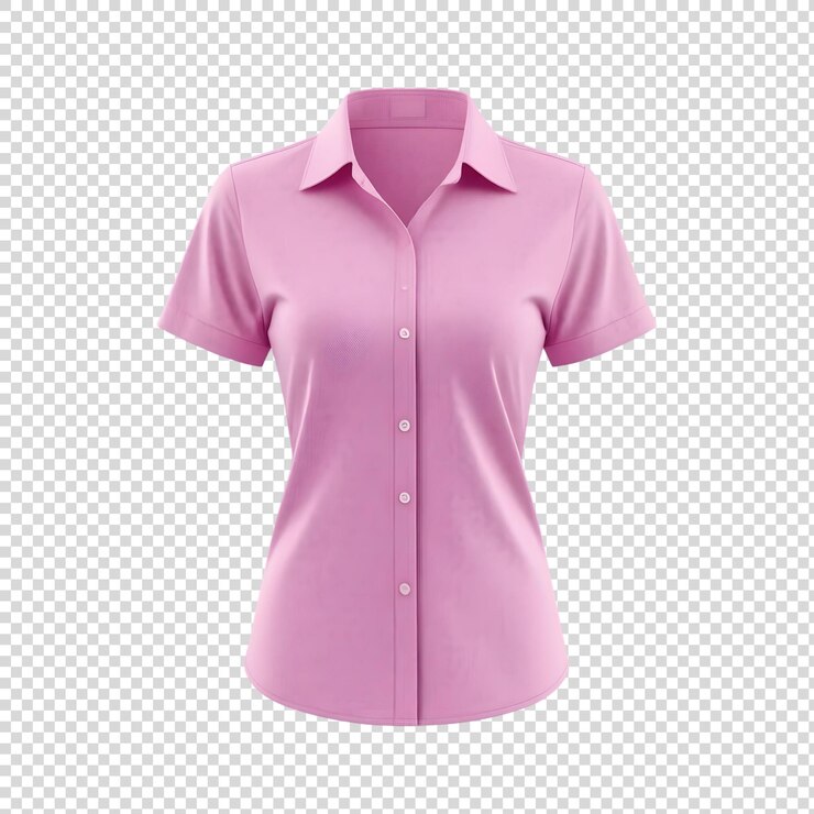 PSD uma camisa rosa com um colarinho rosa e uma camisa rosa