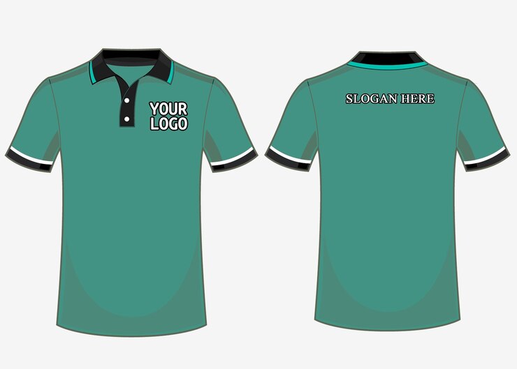PSD uma camisa verde com o logotipo do nome yoke