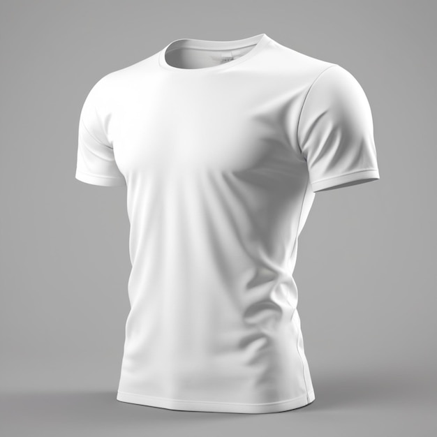 PSD uma camiseta branca com um colarinho branco é mostrada com uma camisa branca