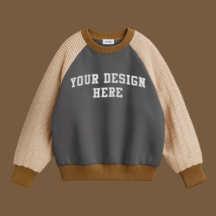 uma camisola cinzenta com o seu desenho