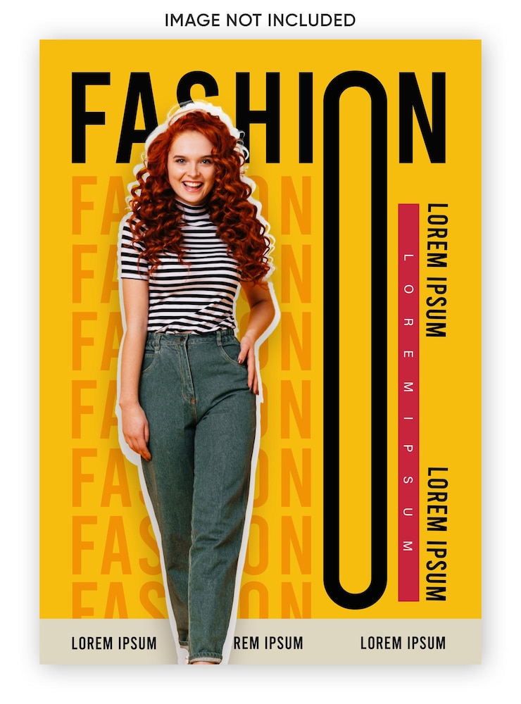 PSD uma capa de cartaz de moda que diz moda sobre ele