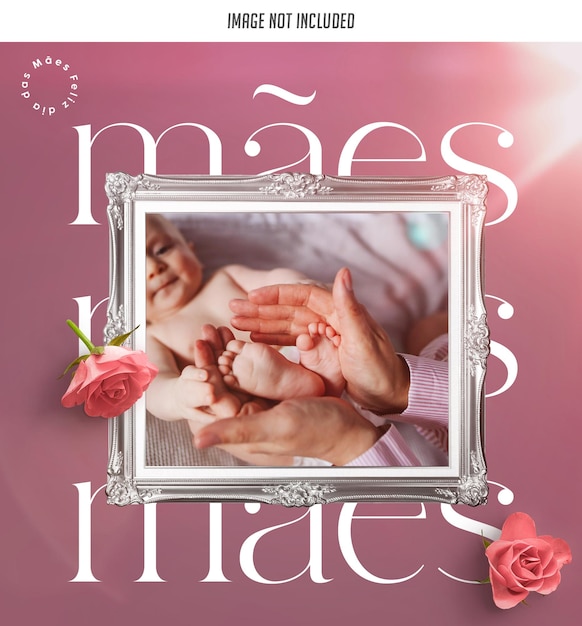 Uma capa de livro com a foto de um bebê e as palavras mães de maas feliz dia das maes