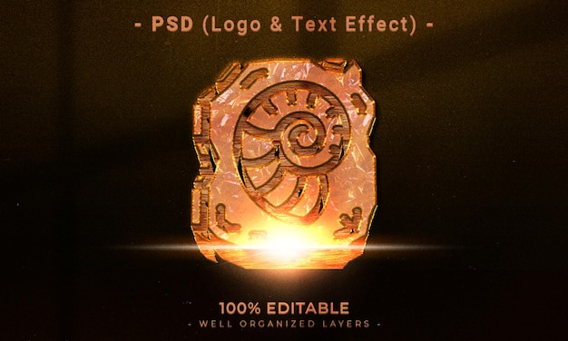 PSD uma capa para um livro que diz psd ( logo & text effect )