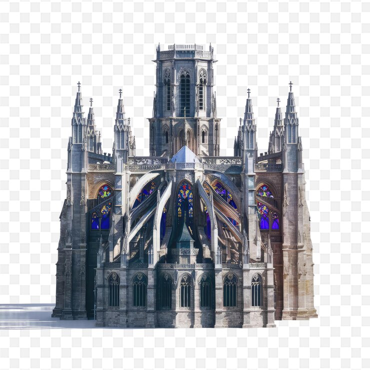 PSD uma catedral com uma cruz no topo dela