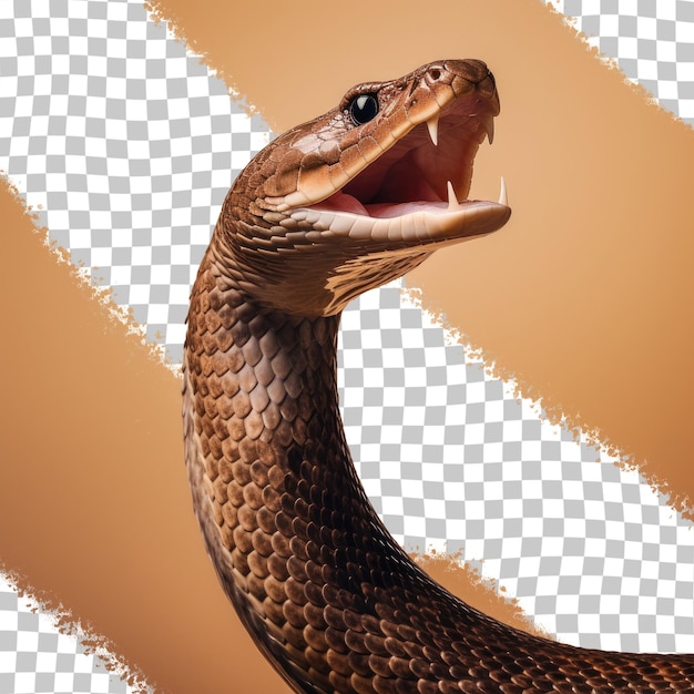 PSD uma cobra com a boca aberta mostrando os dentes.