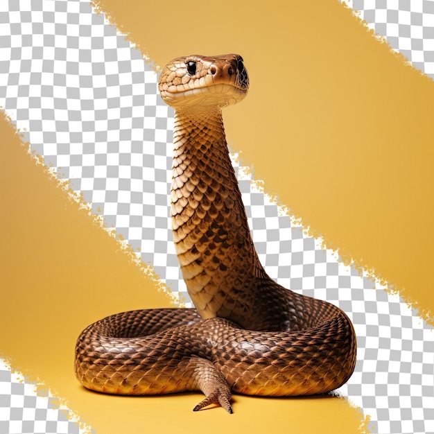 PSD uma cobra com fundo amarelo com fundo amarelo