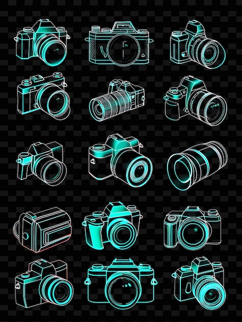 PSD uma coleção de câmeras digitais e câmeras