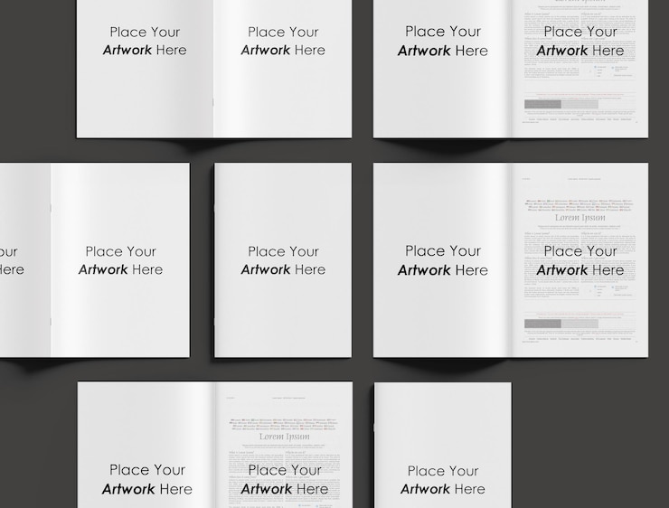 PSD uma coleção de cartões com um fundo preto que diz abrir a sua porta mockup design