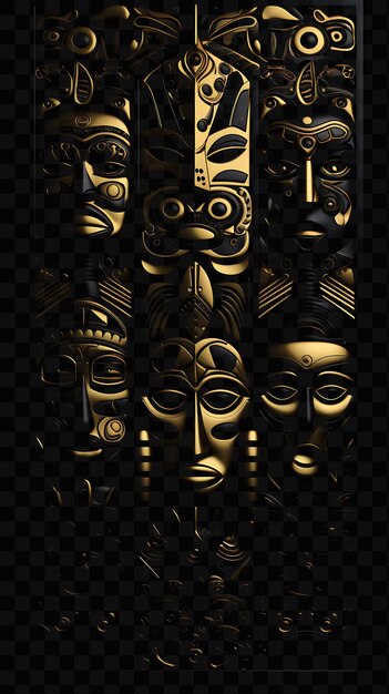 PSD uma coleção de máscaras da tribo