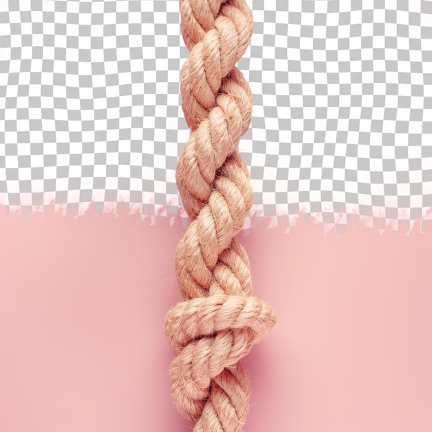 PSD uma corda com um nó é amarrada a um nó