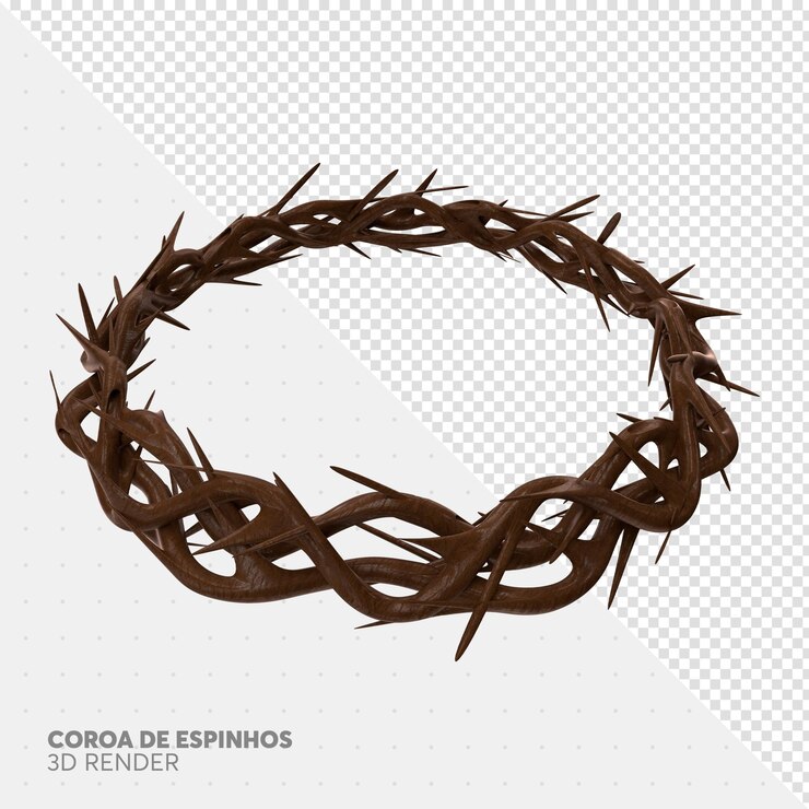 PSD uma coroa de espinhos com a inscrição coroa de espris.