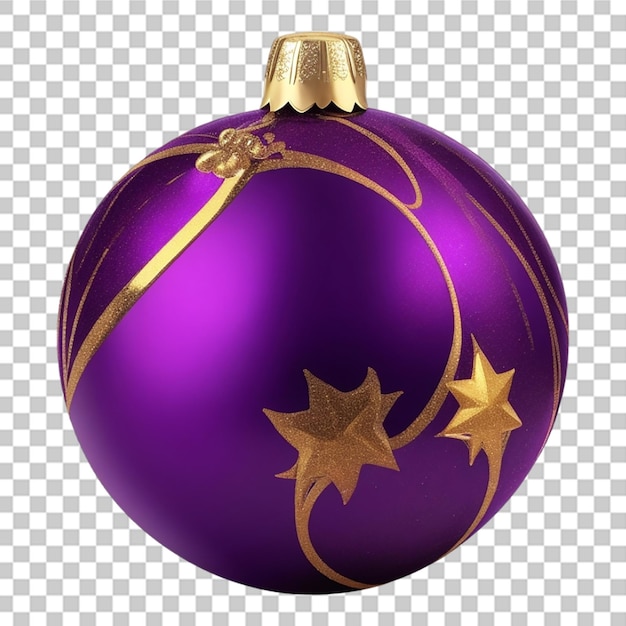 Uma decoração de bola de ornamentação de natal isolada em fundo transparente