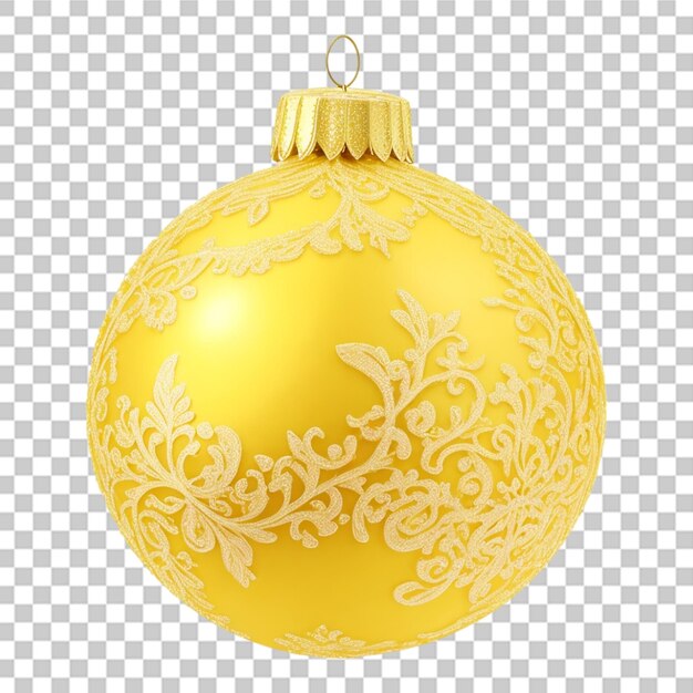 Uma decoração de bola de ornamentação de natal isolada em fundo transparente