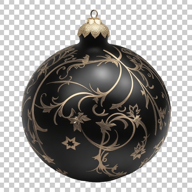 Uma decoração de bola de ornamentação de natal isolada em fundo transparente