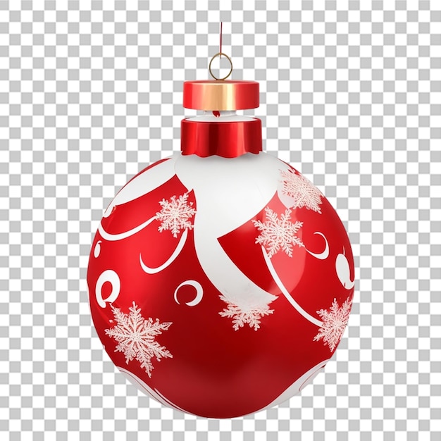 Uma decoração de bola de ornamentação de natal isolada em fundo transparente