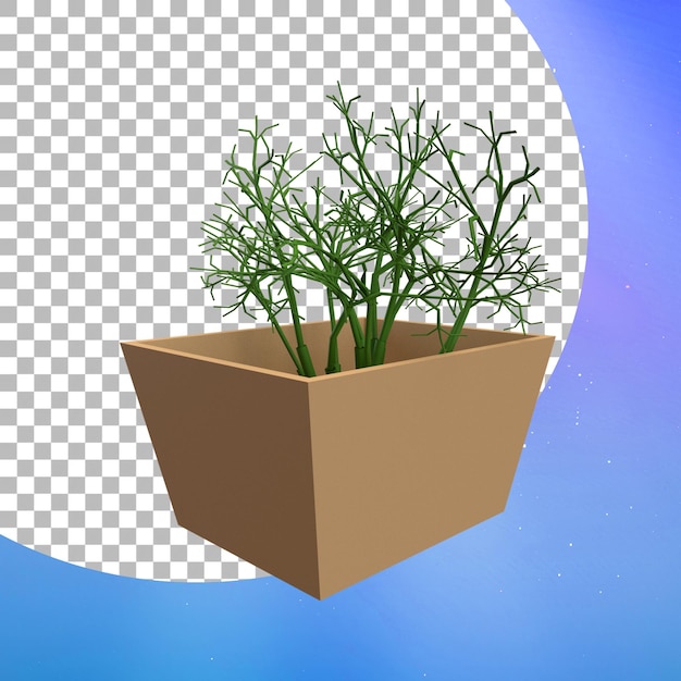 Uma decoração de planta interna exclusiva para itens de design