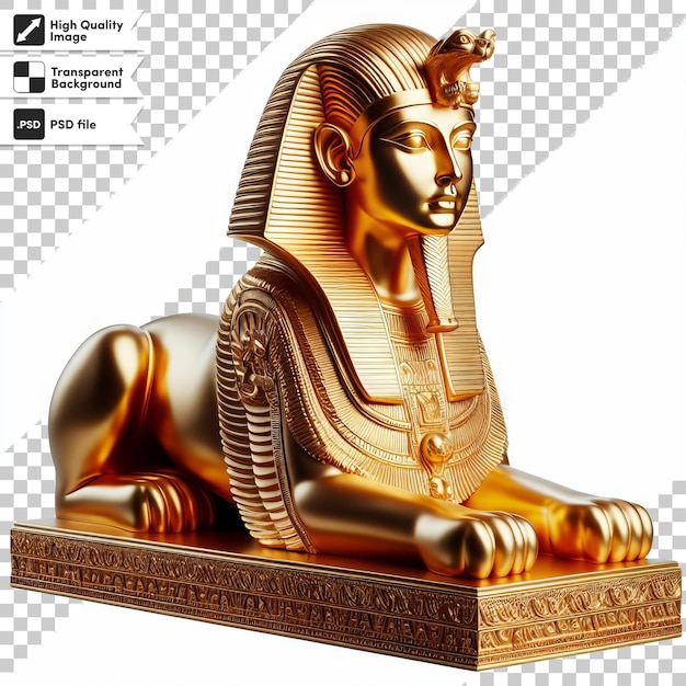PSD uma estátua de ouro de uma figura sentada com as palavras deus sobre ele