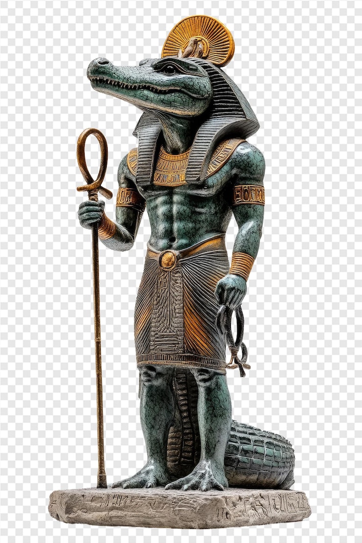 PSD uma estátua de um deus com espada e escudo