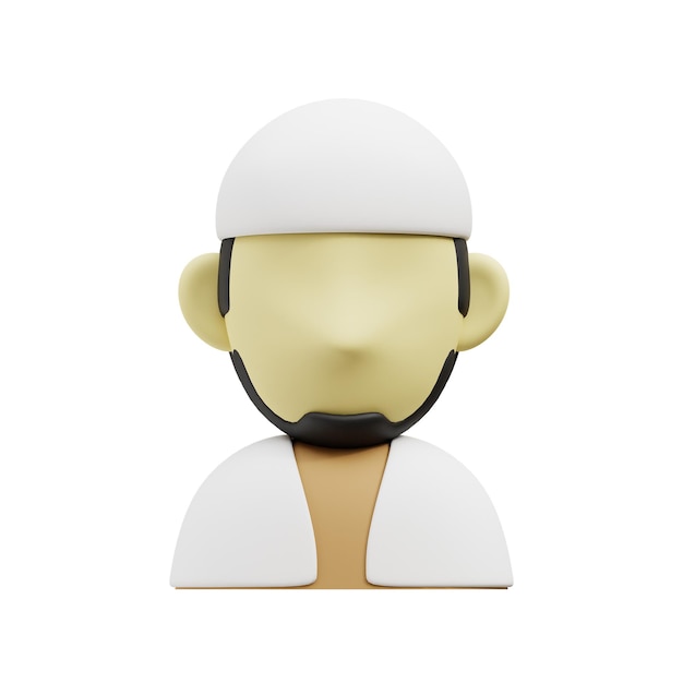 uma estatueta de um homem muçulmano ícone 3D