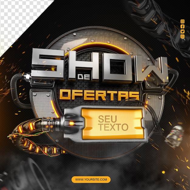 Uma exibição de uma exibição com a exibição escrita de ofertas