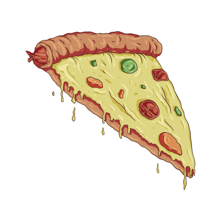 PSD uma fatia de pizza