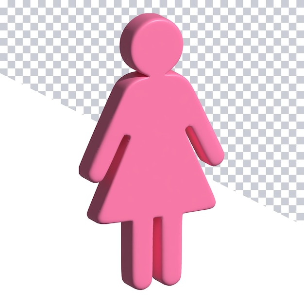 PSD uma figura rosa de uma mulher é mostrada em uma forma rosa.
