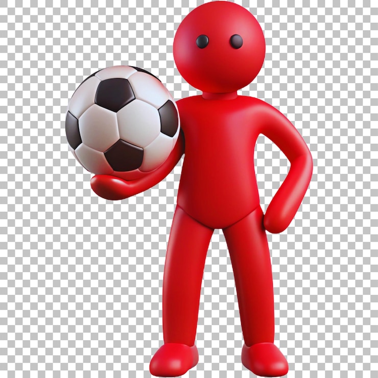 PSD uma figura vermelha com um dumbbell em um fundo xadrez