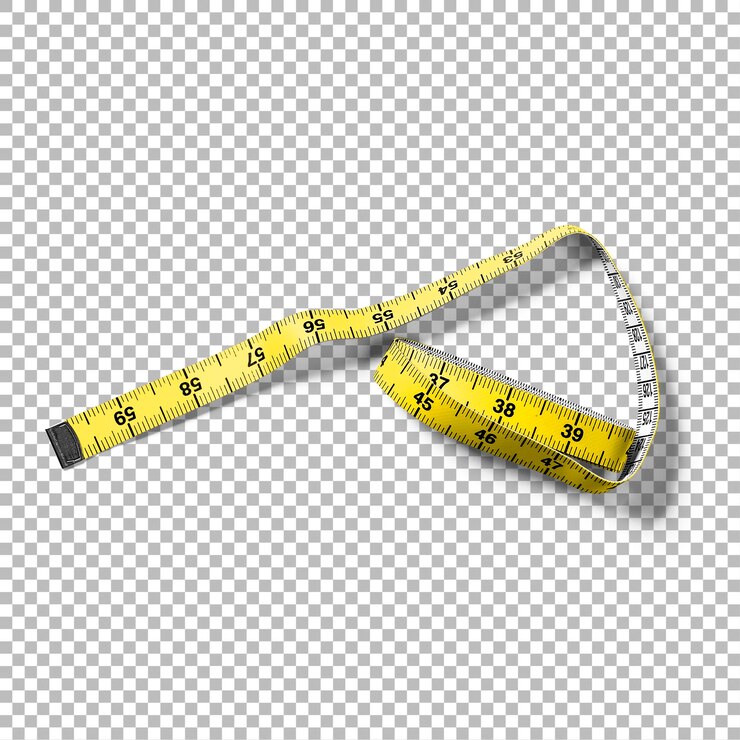 PSD uma fita de medição flexível enrolada em um laço comumente usada para medir comprimentos e dimensões em vários projetos