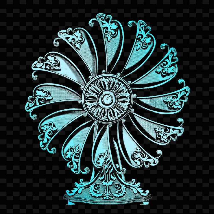 PSD uma flor de vidro azul com um desenho que diz " o nome da palavra "
