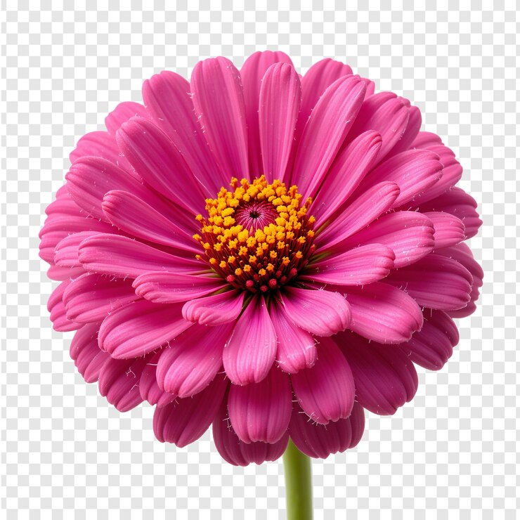 PSD uma flor vermelha com centro amarelo e pétalas vermelhas