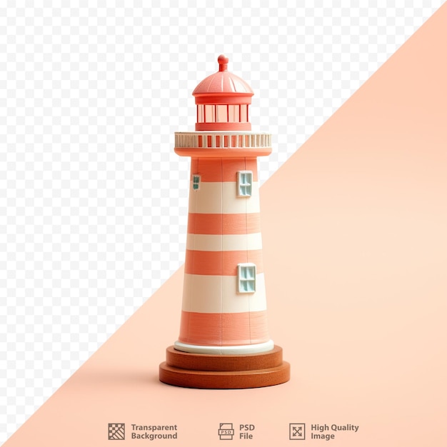 Uma foto de um farol com uma tampa vermelha