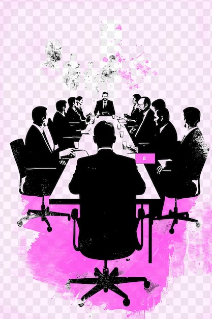 PSD uma foto de um homem sentado em uma mesa com um grupo de pessoas no fundo