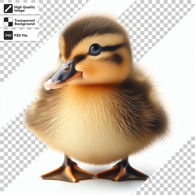 PSD uma foto de um pato que diz ducky sobre ele