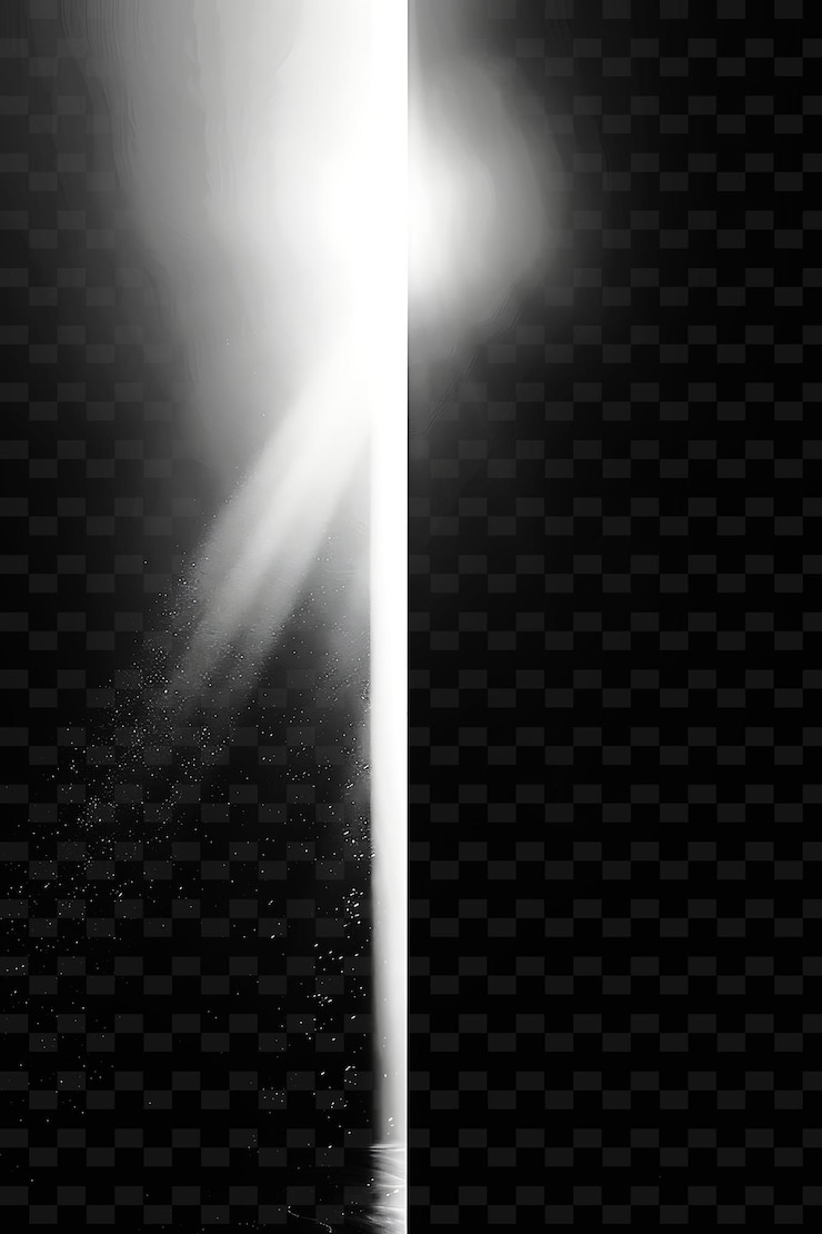PSD uma foto em preto e branco de uma luz em um fundo preto