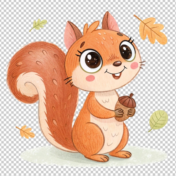 PSD uma foto kawaii 3d png em fundo transparente