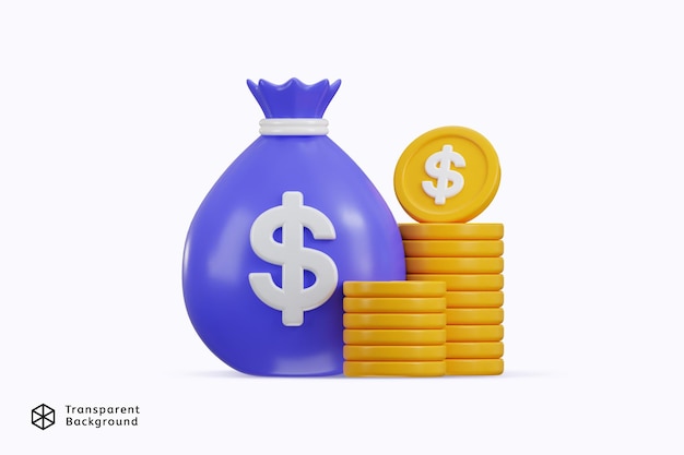 uma garrafa azul de dinheiro com uma pilha de moedas de ouro no meio