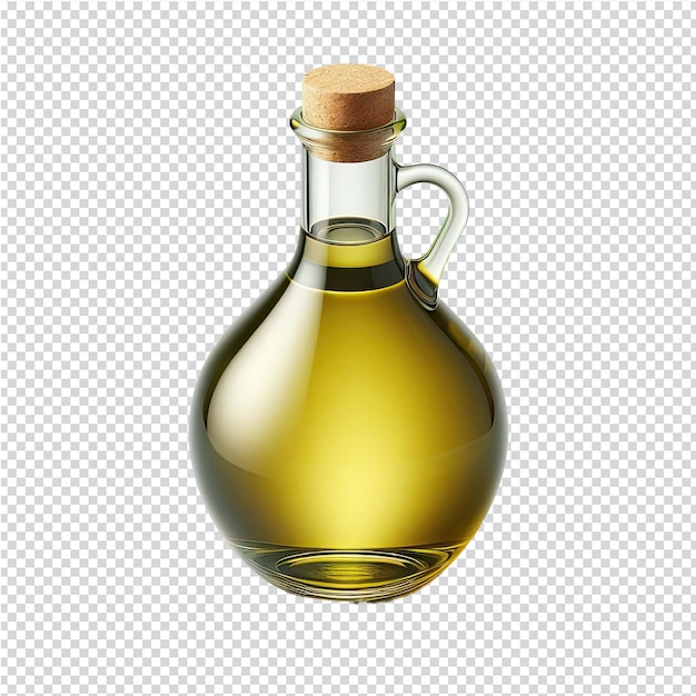 PSD uma garrafa de azeite de oliva é mostrada com uma rolha na parte superior
