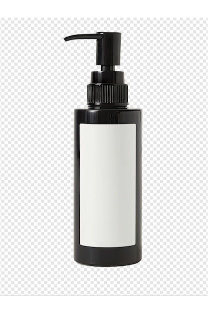 PSD uma garrafa de líquido preto com um rótulo branco