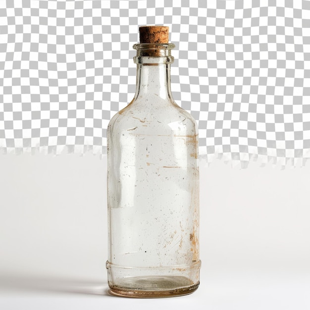 PSD uma garrafa de líquido que está metade cheia e metade cheia