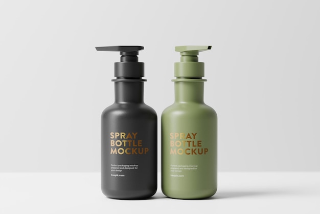 uma garrafa de spray está ao lado de outra garrafa