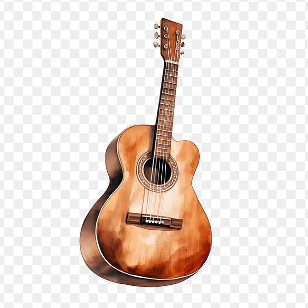 PSD uma guitarra em um fundo transparente