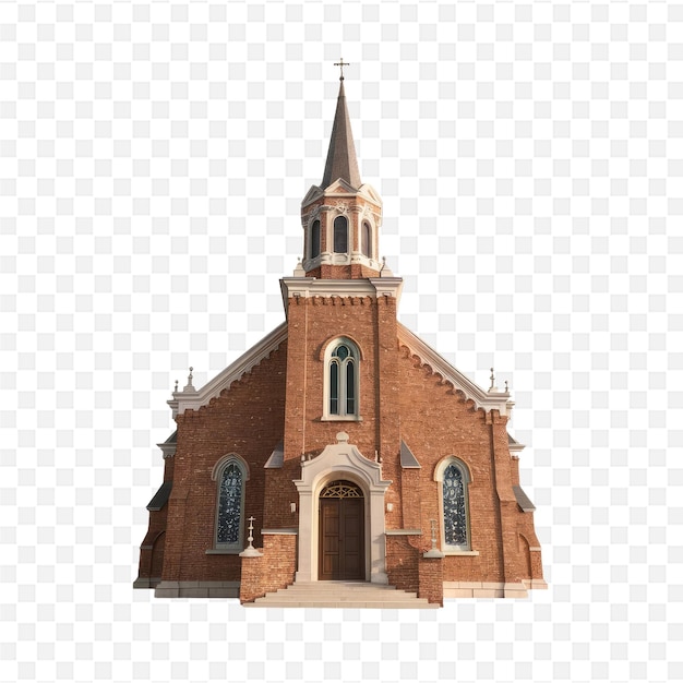 uma igreja com uma cruz no topo