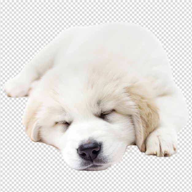 uma ilustração bonita de cachorros ou animais de estimação dormindo em fundo transparente