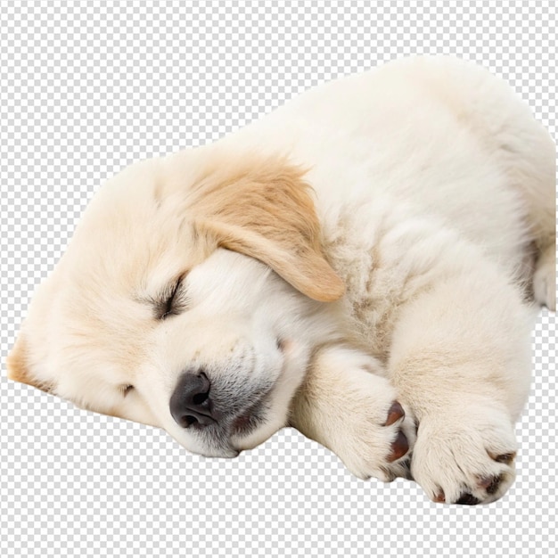 uma ilustração bonita de cachorros ou animais de estimação dormindo em fundo transparente